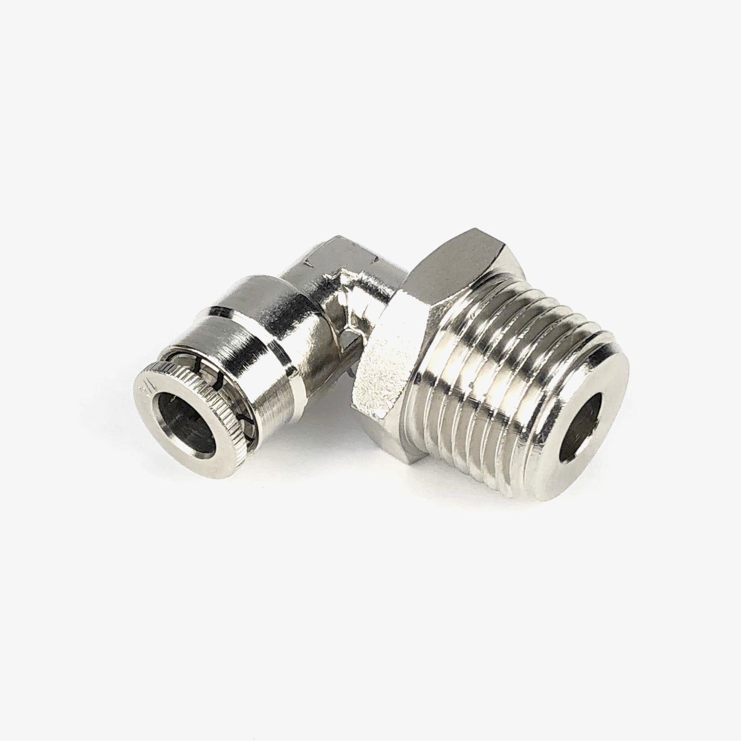 1/4" Hose To 3/8 NPT Male Swivel Elbow Fitting