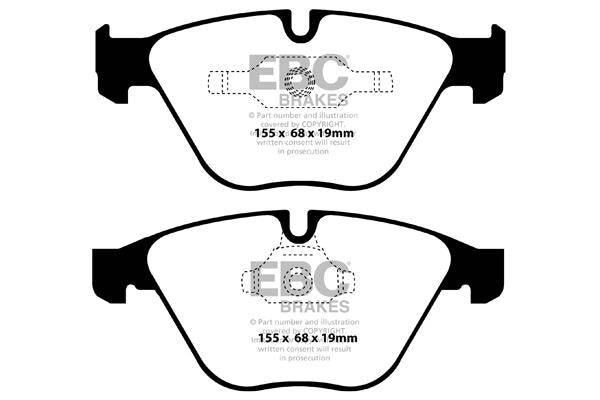 EBC BMW E90 E92 Redstuff Sport Front Brake Pads - ATE Caliper (Inc. 325i, 330i, 335i & 335d)