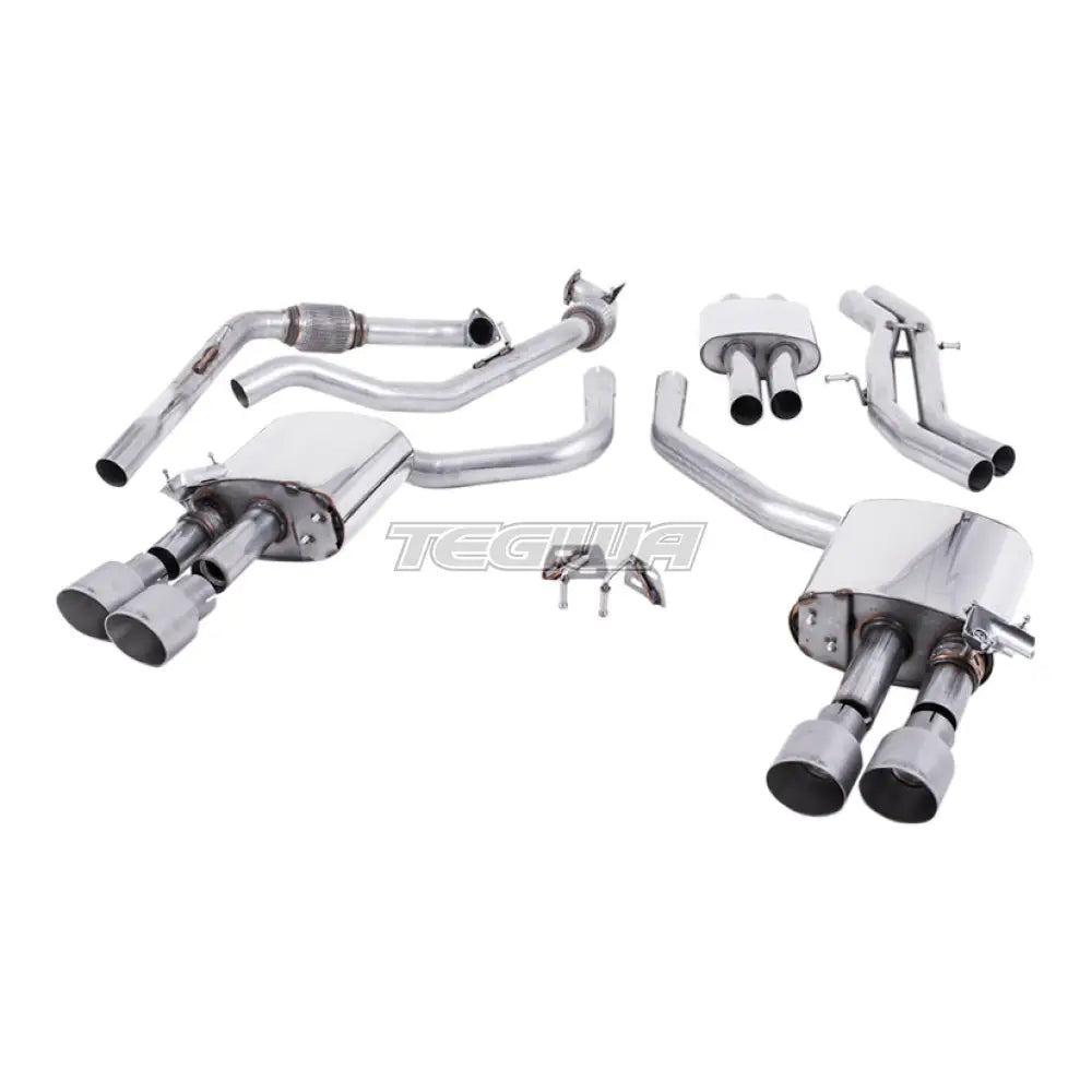 Milltek Audi S4 3.0 Turbo V6 B9 - Saloon/Sedan & Avant (Sport Diff Models Only & Without Brace Bars) 2016-2023 Cat-back Exhaust