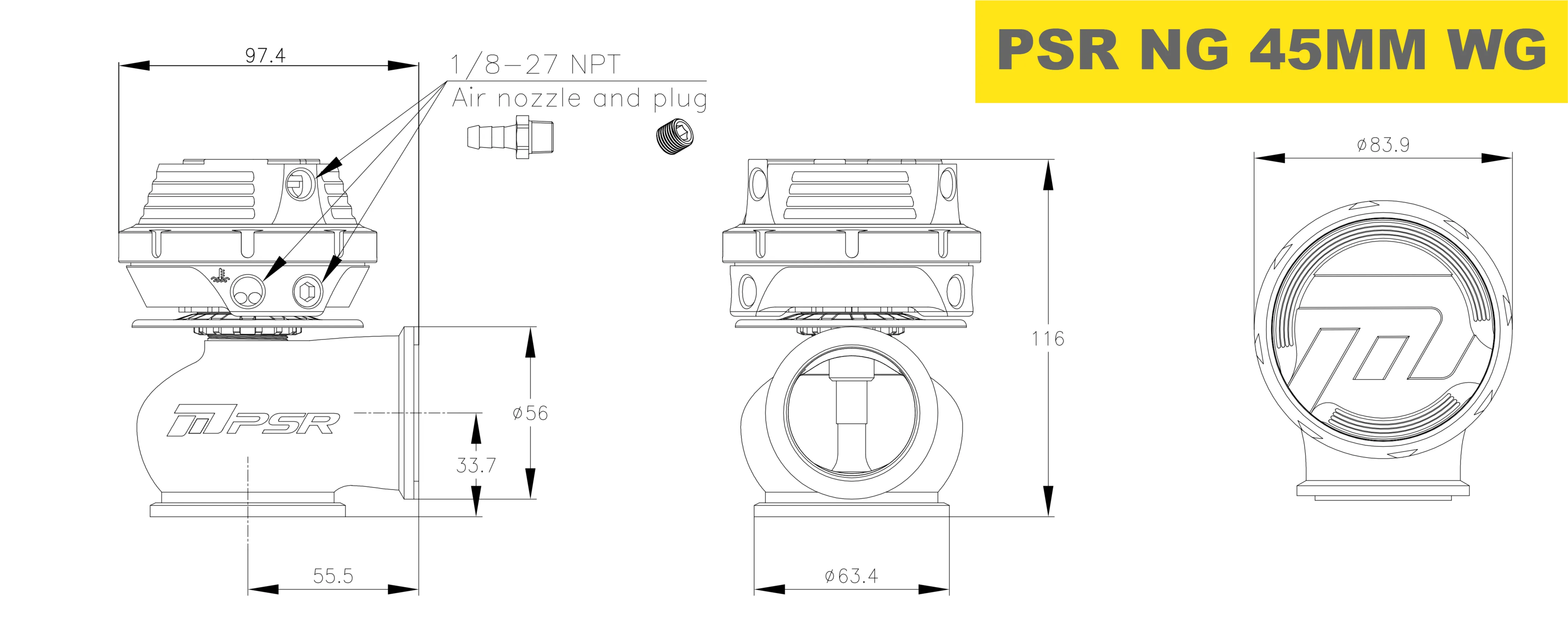 Pulsar 45mm New Gen Wastegate