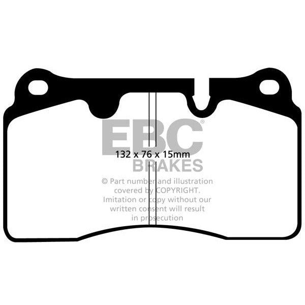 EBC AC Aston Martin BMW Volkswagen Orangestuff Race Front Brake Pads - Brembo Caliper (Inc. MK VI, Vantage, E39 Alpina & Touareg I)