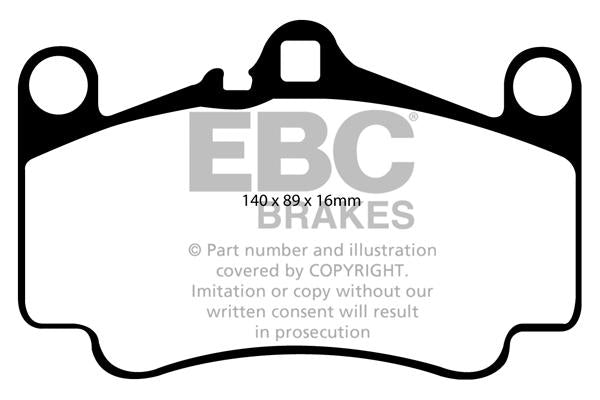 EBC Porsche 996 997 Bluestuff NDX Trackday Front Brake Pads - Brembo Caliper (Inc. 911 Carrera, 911 Carrera S, 911 Carrera 4S & 911 Carrera GTS)