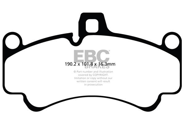EBC Porsche 996 997 Bluestuff NDX Trackday Front Brake Pads - Brembo Caliper (Inc. 911 Turbo, 911 Turbo S, 911 GT2 & 911 GT3)
