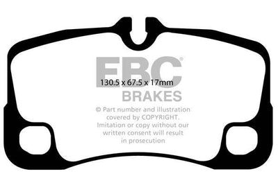EBC Porsche 997 Redstuff Sport Rear Brake Pads - Brembo Caliper (Inc. 911 Carrera 4, 911 GT3, 911 GT3 RS & 911 Turbo S)