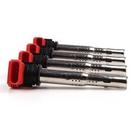 NGK Audi R8 'RED' Coil Packs U5014 + BKR7EIX Spark Plugs (SET OF 4) VW AUDI 2.0TFSI 1.8T