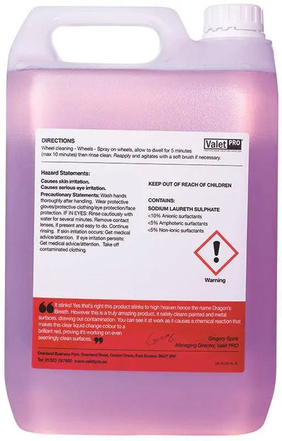 ValetPro Dragon's Breath pH Neutral Wheel Cleaner 500ml