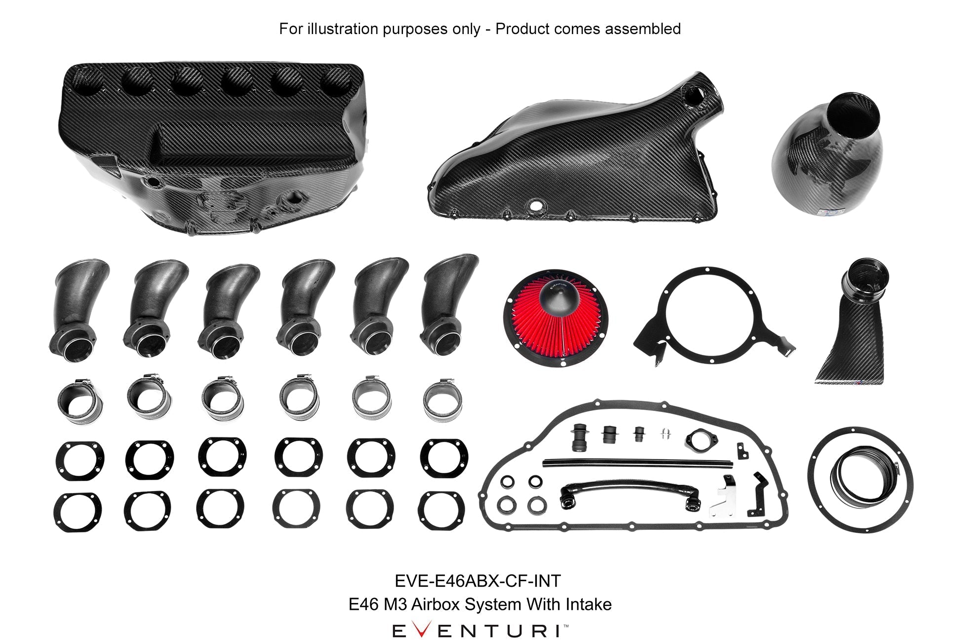 Eventuri Carbon Fibre Hybrid Airbox - BMW E46 M3