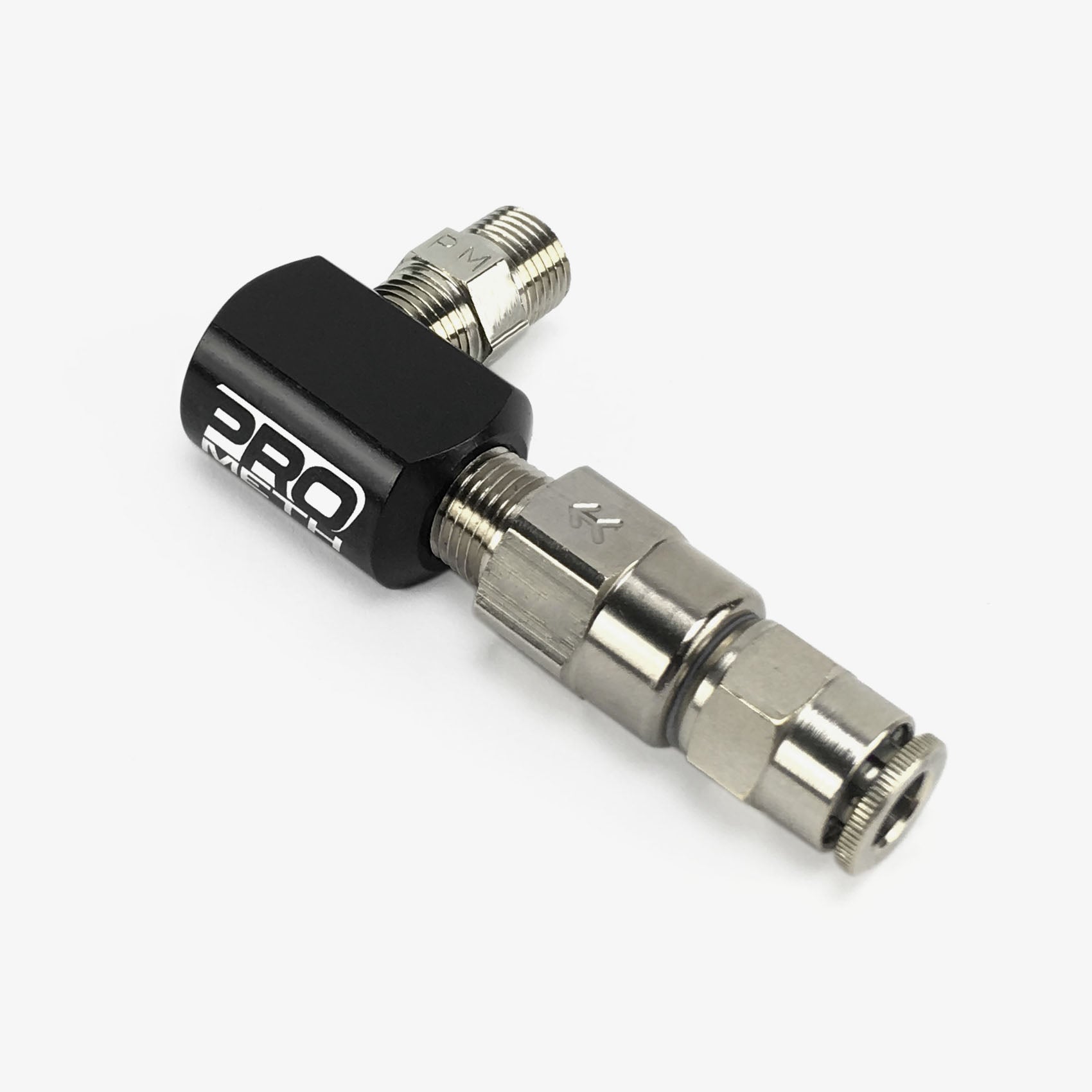 NPT Elbow Nozzle Holder With Check Valve & 1/4" Push Fitting