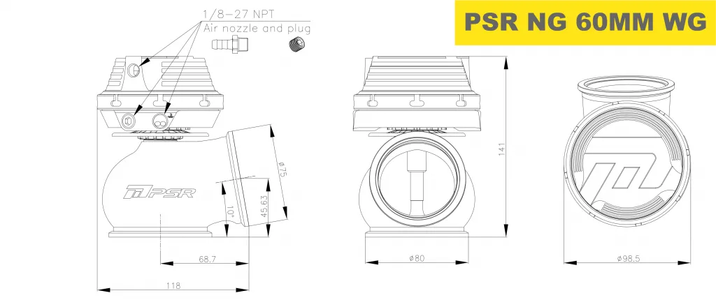 Pulsar 60mm New Gen Wastegate