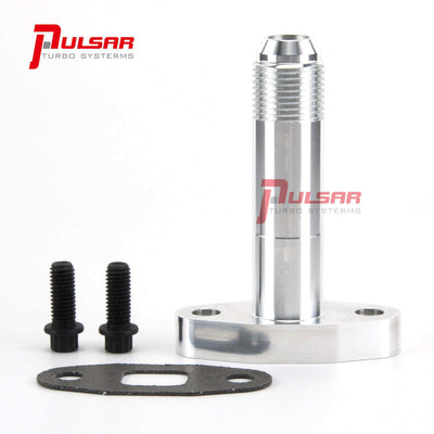 AN10 Extended Oil Drain Flange Install Kit for Precision PTE Garrett T4 Turbo