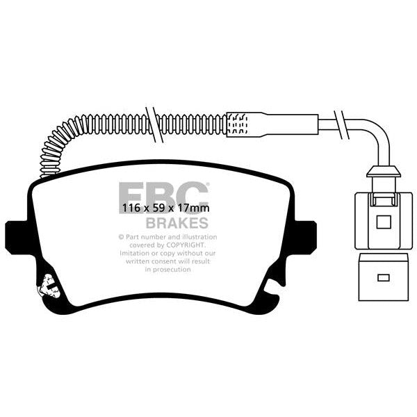 EBC Audi Volkswagen Orangestuff Race Rear Brake Pads - TRW Caliper (Inc. C6 A4, D3 A8, B7 RS4 & Phaeton)