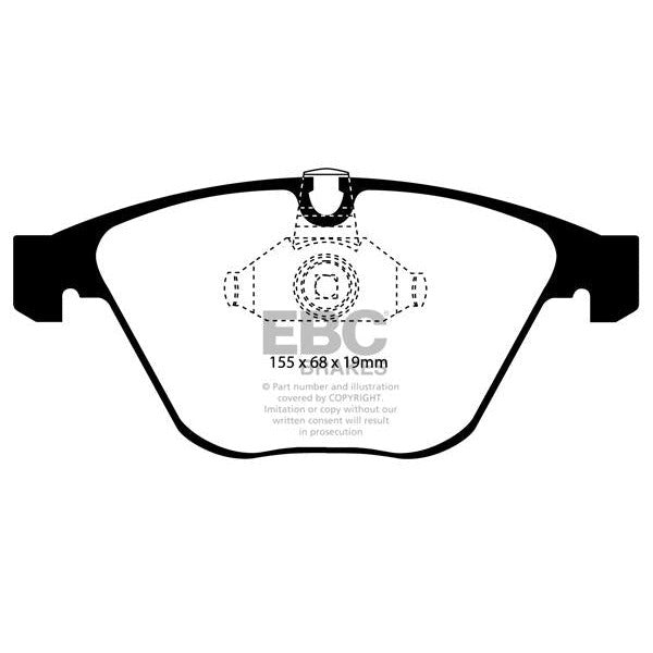 EBC BMW E60 E63 E65 E82 Bluestuff NDX Trackday Front Brake Pads - ATE Caliper (Inc. 135i, 520i, 630i & 730i)