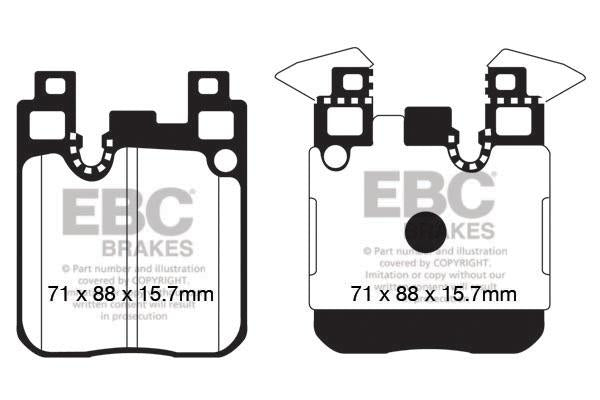 EBC BMW F20 F22 F30 F32 Orangestuff Race Rear Brake Pads - Brembo Caliper (Inc. M135, M240i, 335i & 440i)