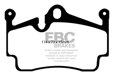 EBC Porsche 987 981 718 Orangestuff Race Rear Brake Pads - Brembo Caliper (Inc. Boxster S, Boxster GTS, Cayman R & Cayman GTS)