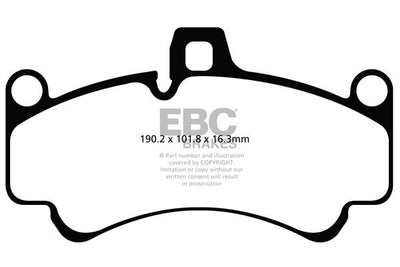 EBC Porsche 996 997 Bluestuff NDX Trackday Front Brake Pads - Brembo Caliper (Inc. 911 Turbo, 911 Turbo S, 911 GT2 & 911 GT3)