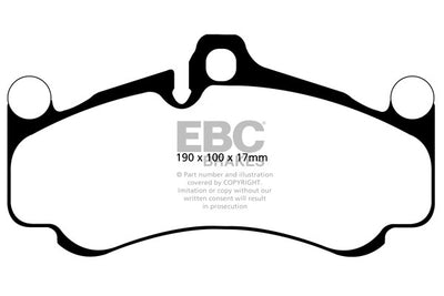 EBC Porsche 997 Yellowstuff Street and Track Front Brake Pads - Brembo Caliper (911 GT3 & 911 GT3 RS)